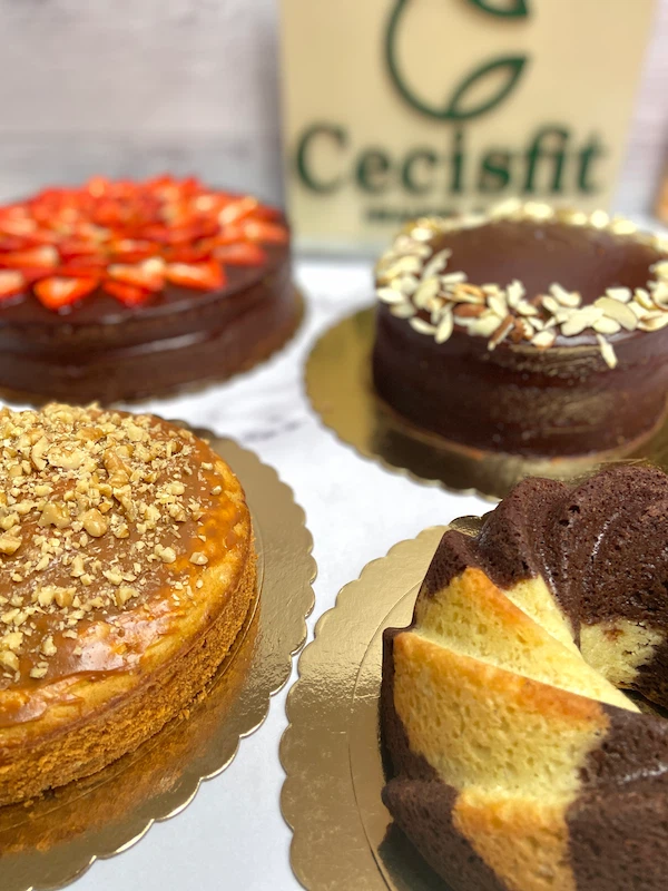 Selección de pasteles saludables Cecisfit